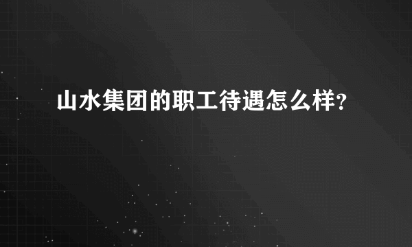 山水集团的职工待遇怎么样？