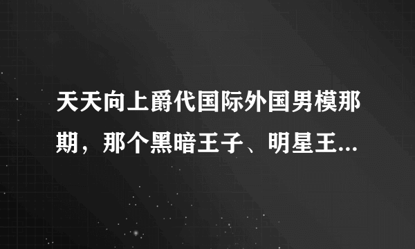 天天向上爵代国际外国男模那期，那个黑暗王子、明星王子和混血王子分别是哪个国家的。