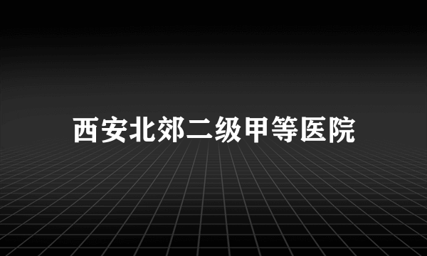 西安北郊二级甲等医院