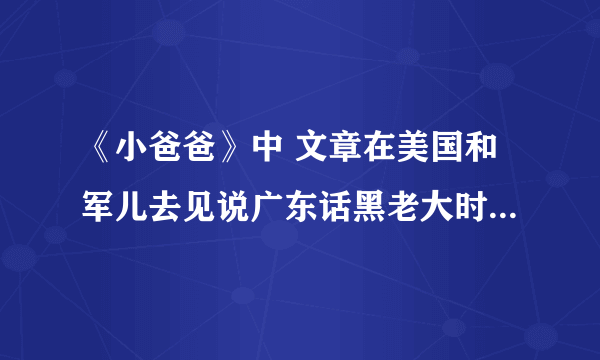 《小爸爸》中 文章在美国和军儿去见说广东话黑老大时开的敞篷车是什么牌子型号