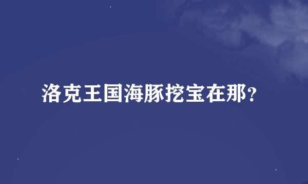 洛克王国海豚挖宝在那？