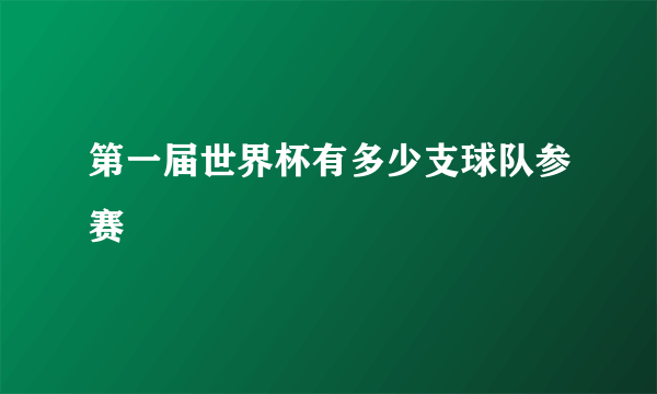 第一届世界杯有多少支球队参赛