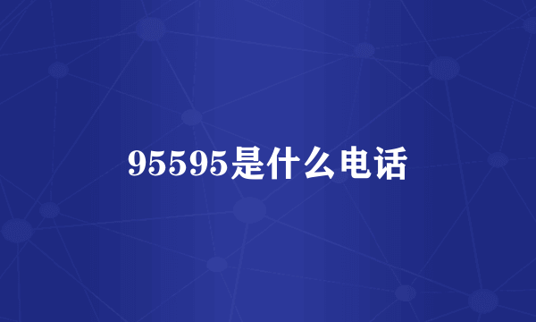 95595是什么电话