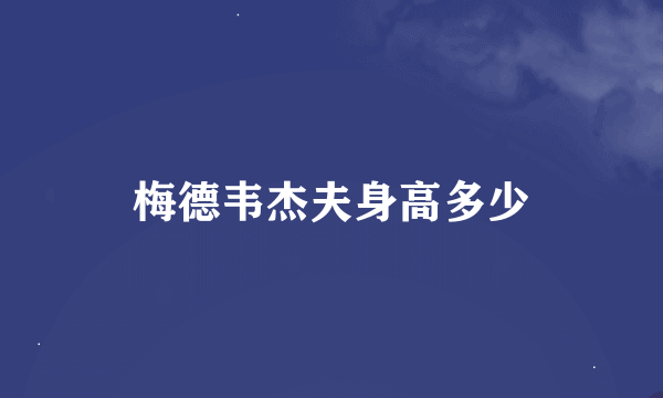 梅德韦杰夫身高多少