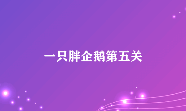 一只胖企鹅第五关