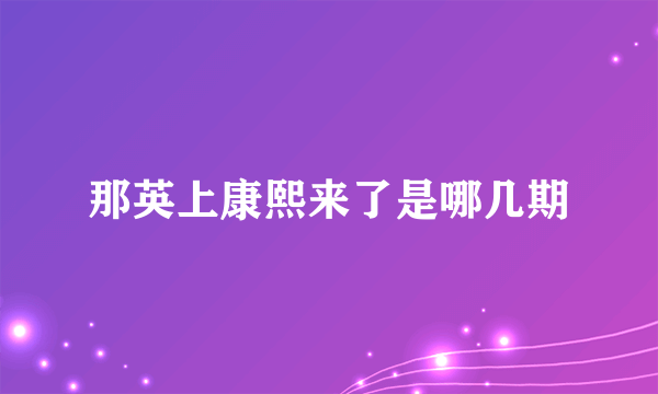 那英上康熙来了是哪几期