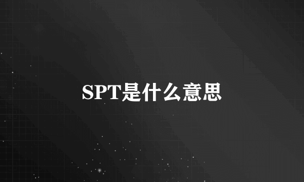 SPT是什么意思