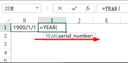 Excel中YEAR()函数怎么用？