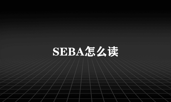 SEBA怎么读