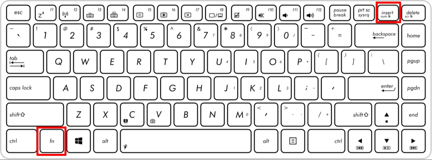 笔记本字母键变数字键