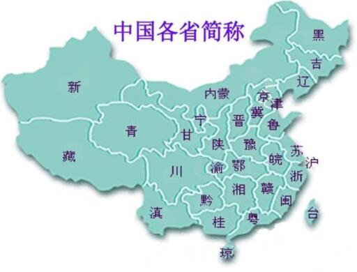 全国各省市的简称