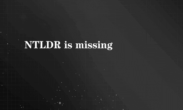 NTLDR is missing