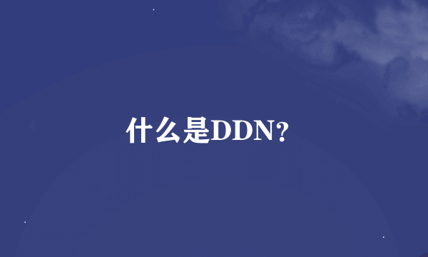 什么是DDN？