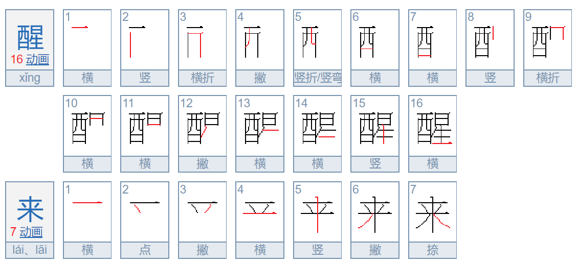 醒来的拼音是什么