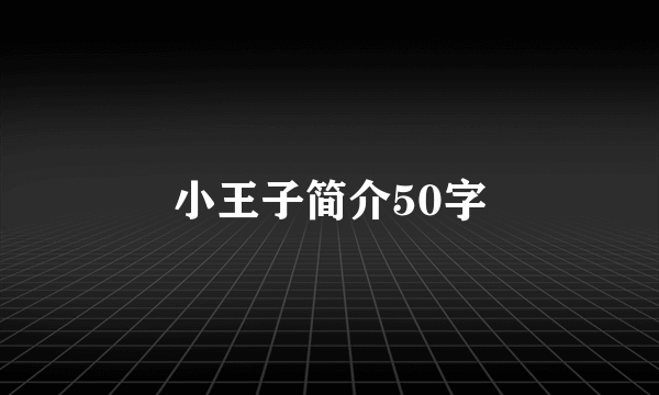 小王子简介50字