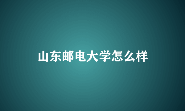 山东邮电大学怎么样