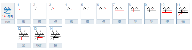 箬怎么读