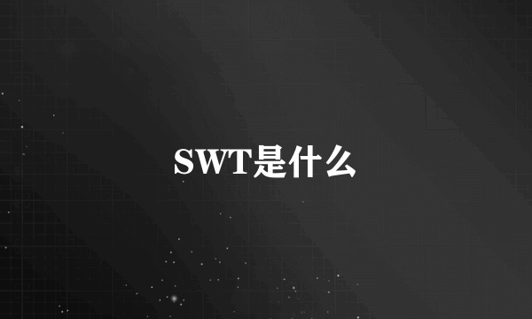 SWT是什么