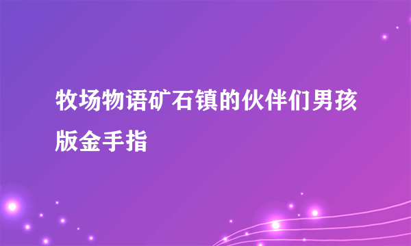 牧场物语矿石镇的伙伴们男孩版金手指