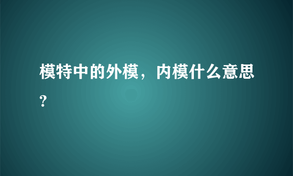 模特中的外模，内模什么意思?