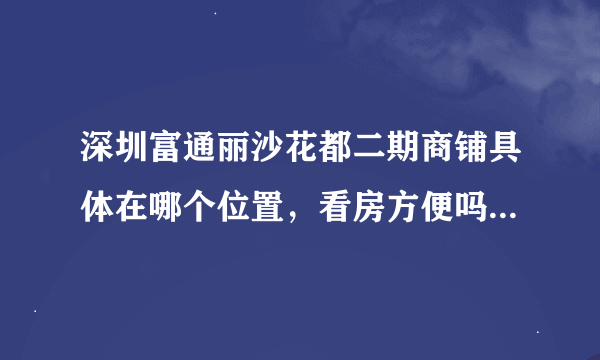 深圳富通丽沙花都二期商铺具体在哪个位置，看房方便吗，主要缺点是什么？