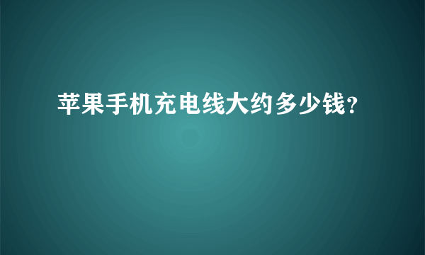 苹果手机充电线大约多少钱？