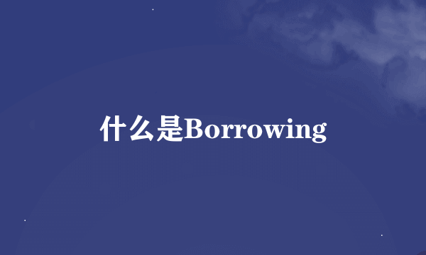 什么是Borrowing