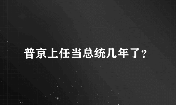 普京上任当总统几年了？