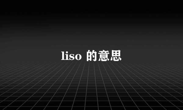 liso 的意思