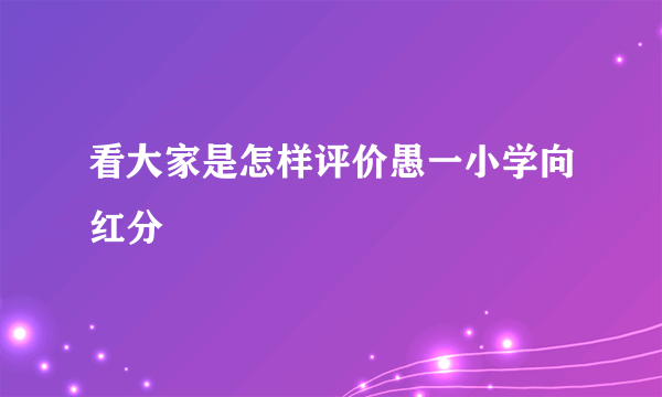 看大家是怎样评价愚一小学向红分