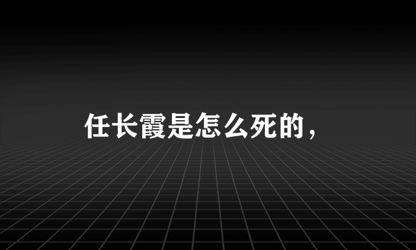 任长霞是怎么死的，