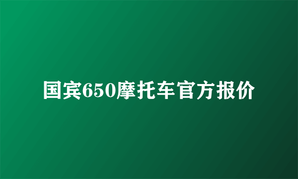 国宾650摩托车官方报价