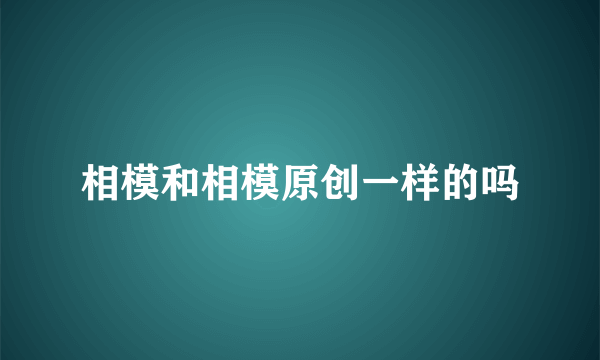 相模和相模原创一样的吗