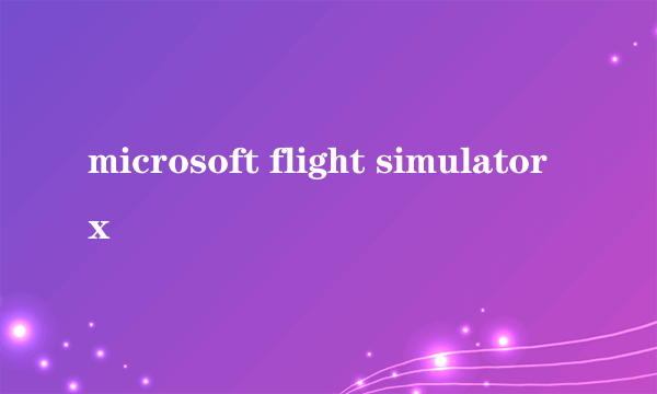 microsoft flight simulator x