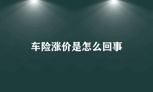 车险涨价是怎么回事