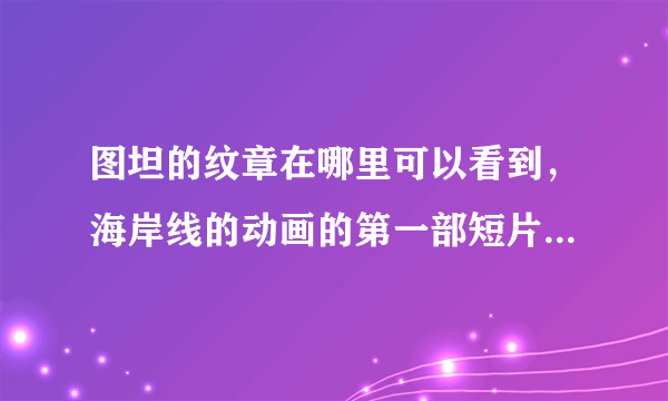 图坦的纹章在哪里可以看到，海岸线的动画的第一部短片。很想看看啊