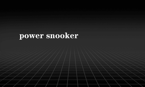 power snooker