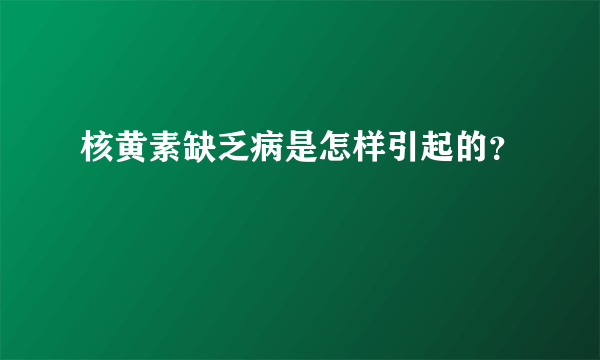 核黄素缺乏病是怎样引起的？