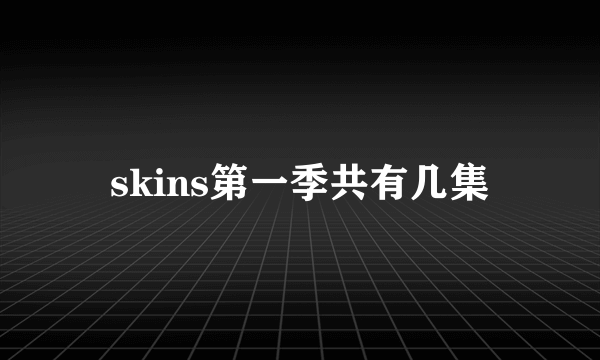 skins第一季共有几集