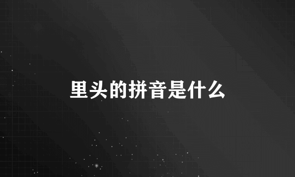 里头的拼音是什么