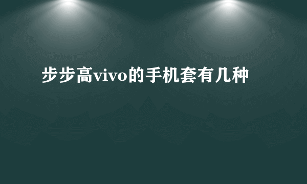 步步高vivo的手机套有几种