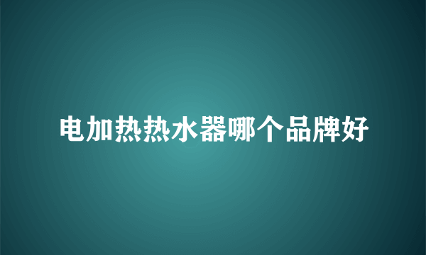 电加热热水器哪个品牌好