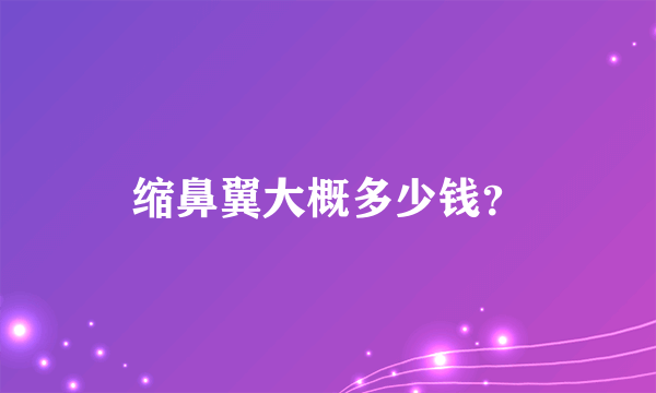 缩鼻翼大概多少钱？