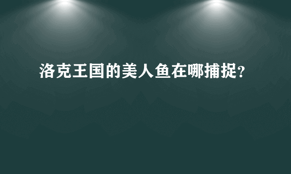 洛克王国的美人鱼在哪捕捉？