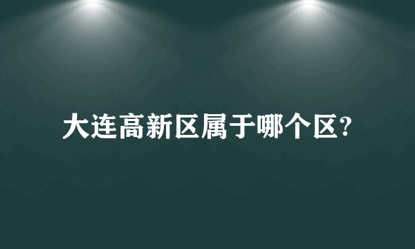 大连高新区属于哪个区?