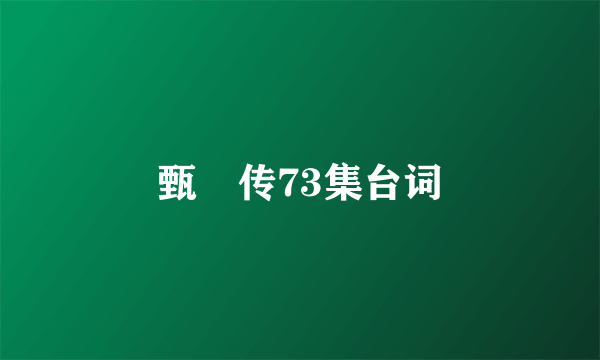 甄嬛传73集台词