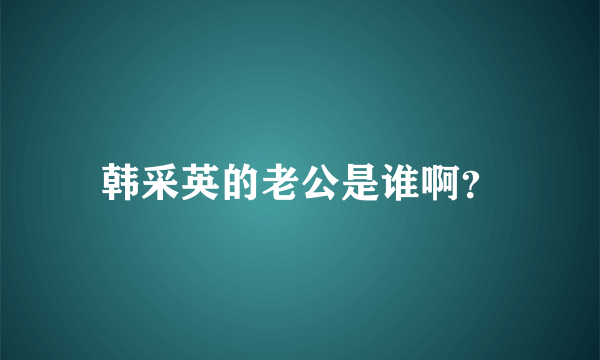 韩采英的老公是谁啊？