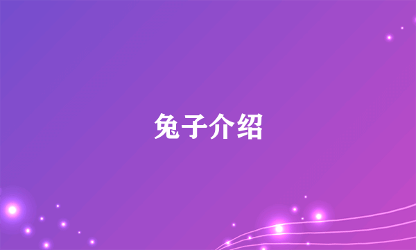 兔子介绍