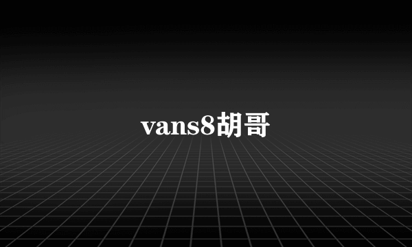 vans8胡哥