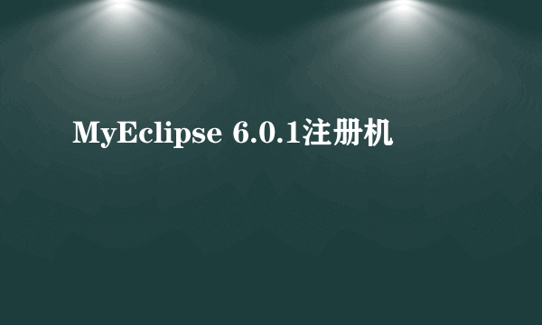 MyEclipse 6.0.1注册机